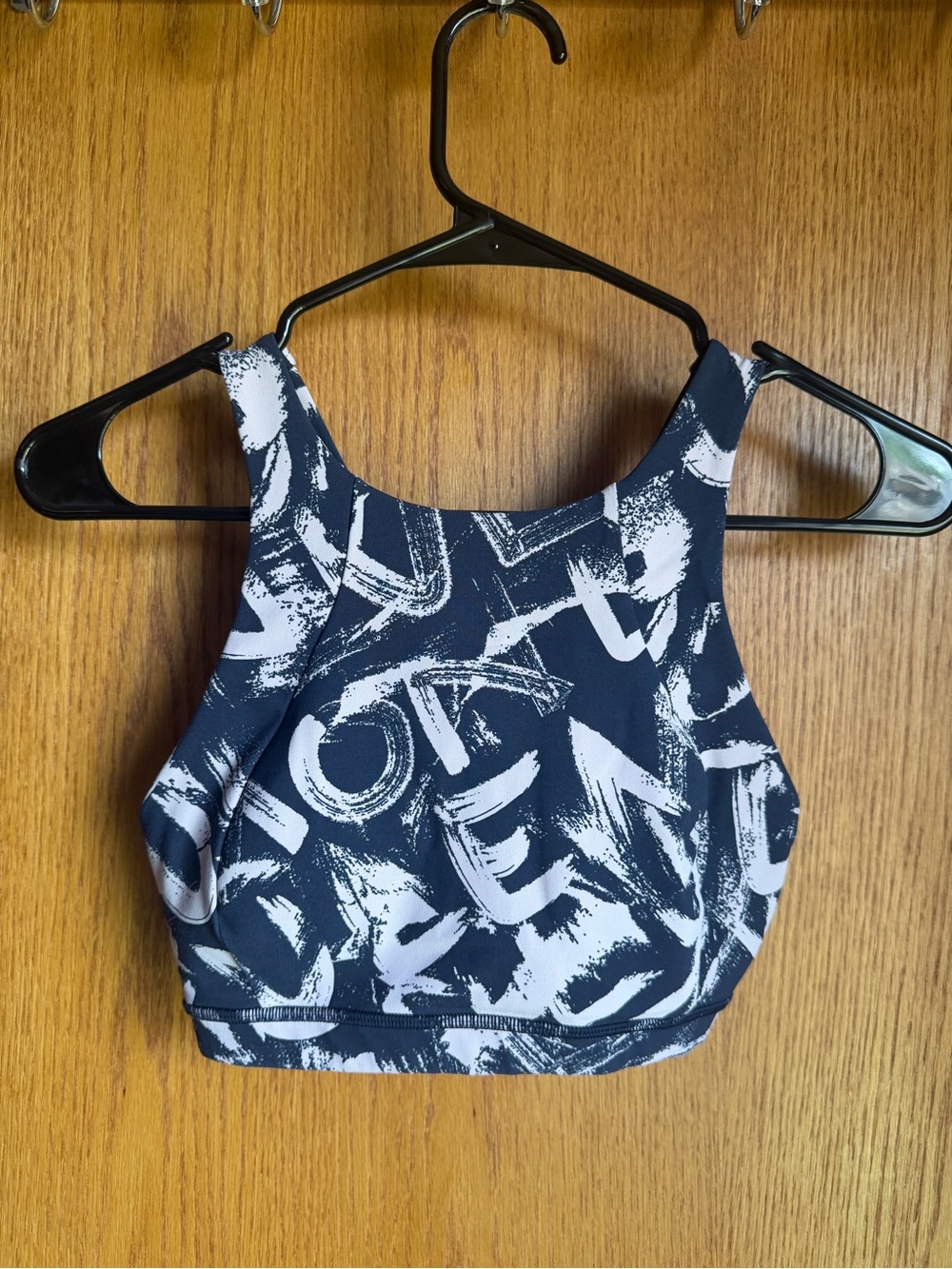 High-Neck Navy and pink Printed sports bra - lululemon
